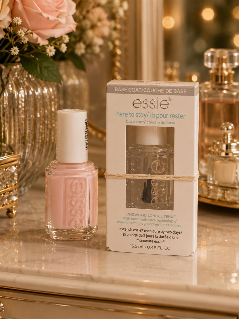 Here to Stay Base Coat Press-On Nails – Pale Pink